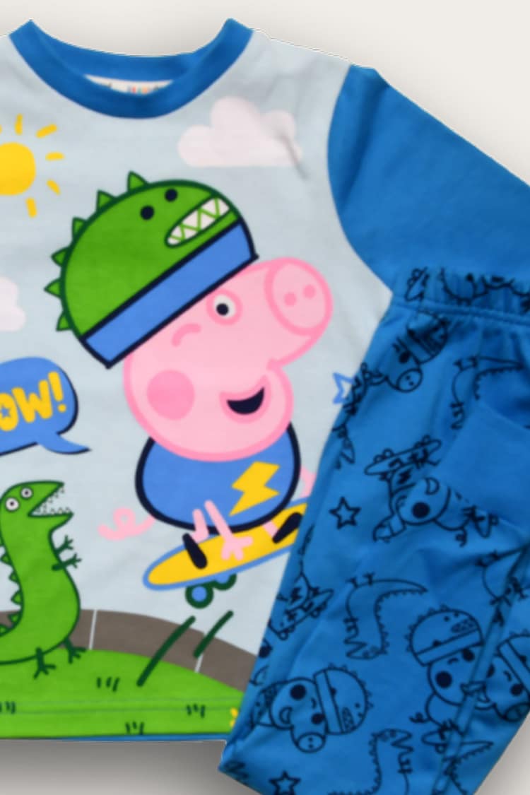 Brand Threads Blue Boys George Pig Pyjamas Set - Image 5 of 5