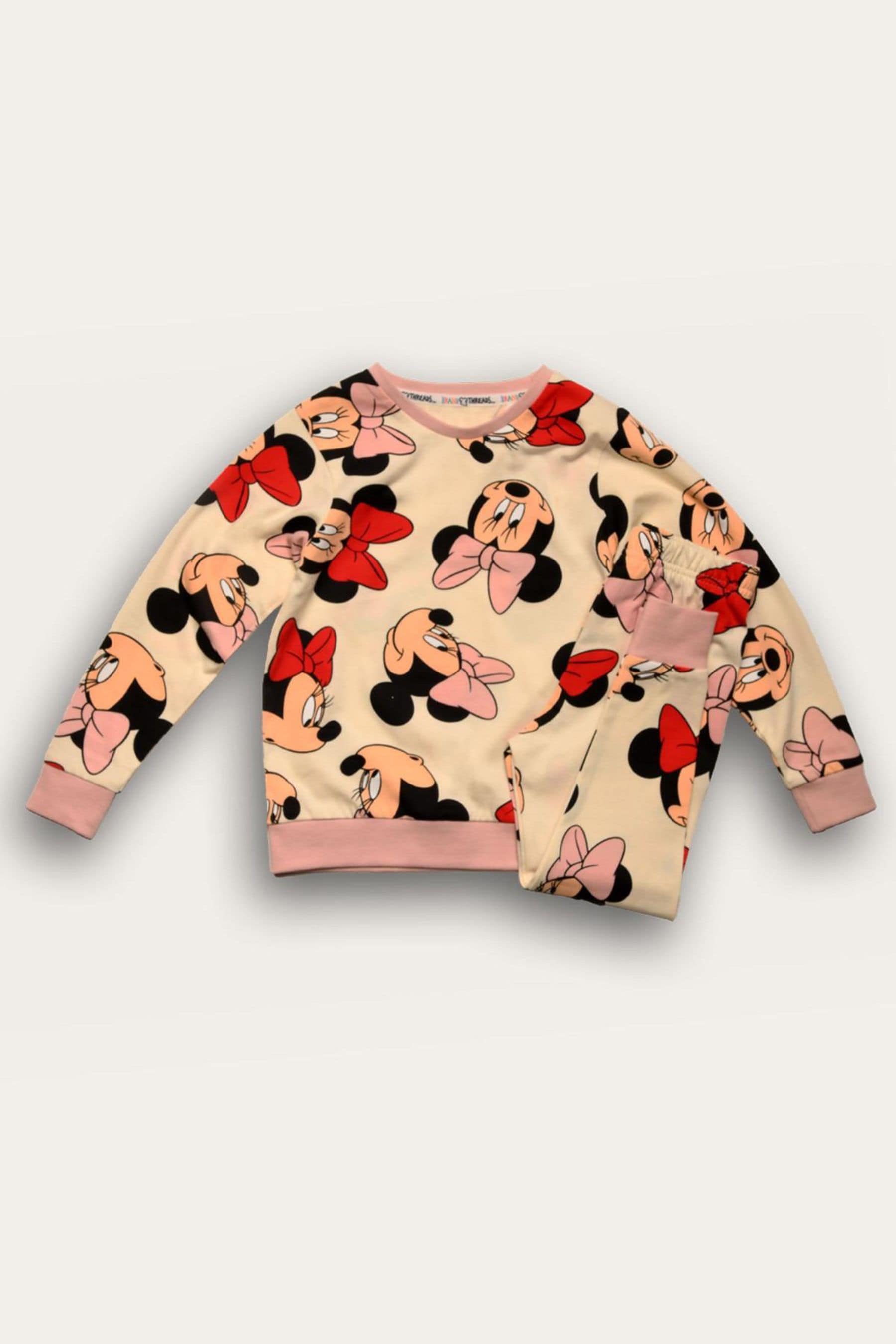 Buy Brand Threads Natural Girls Disney Minnie Mouse 100 Cotton Pyjamas Set from Next Luxembourg