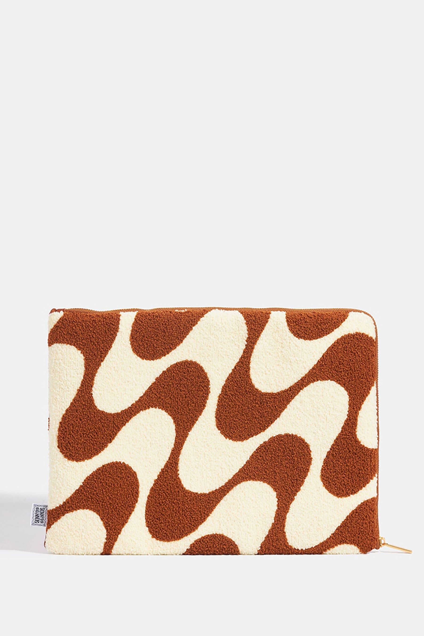 SKINNYDIP Teddy Wave Fuzzy Laptop Case 13 one BROWN Womens