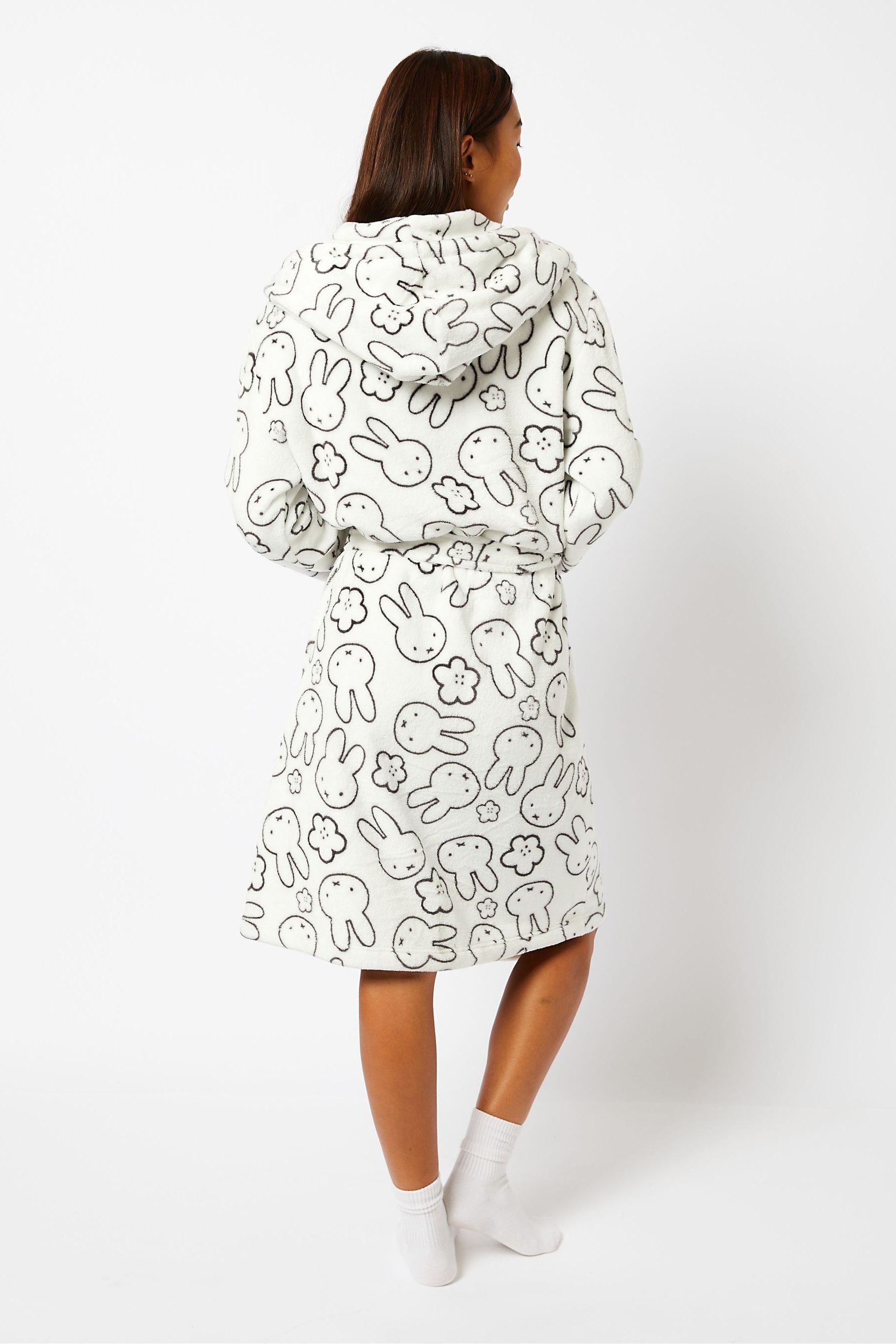 Buy Miffy x Skinnydip Dressing Gown in White from Next Luxembourg
