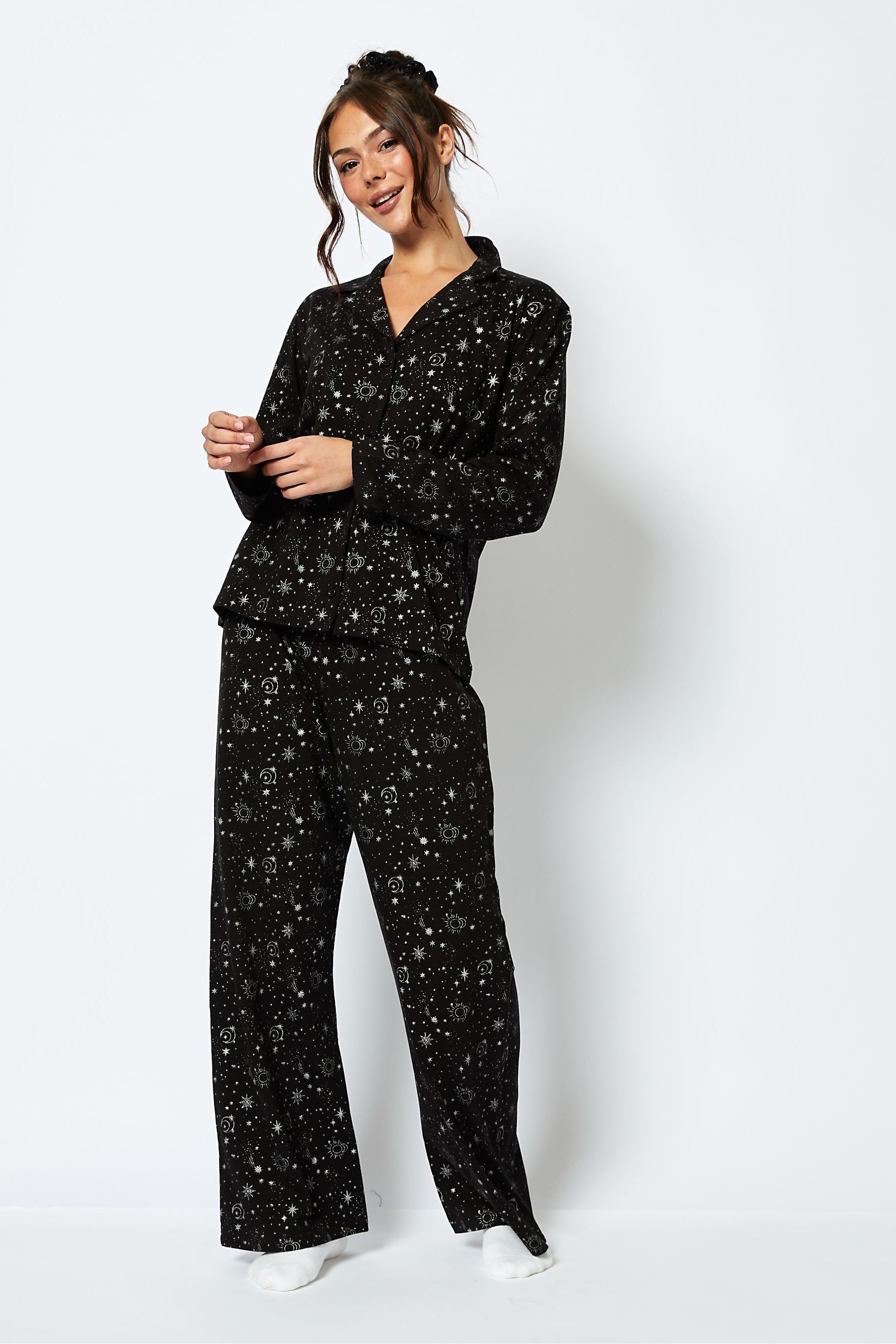 Buy Starry Night Silver Pyjama Set from Next Oman