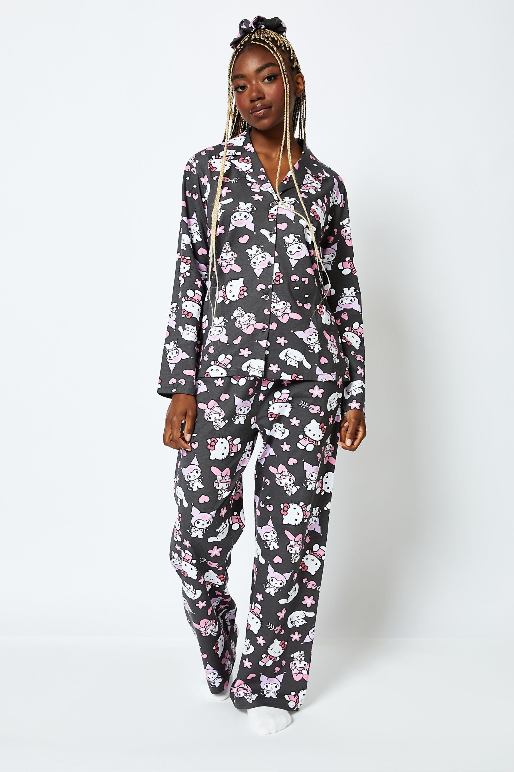 Buy Hello Kitty x Skinnydip Pyjama Set in Black from Next United Arab Emirates