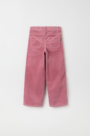 Polarn O Pyret Pink Organic Cotton Corduroy Flared Trousers - Image 11 of 11