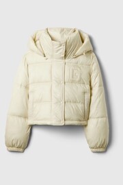 Gap Cream Heavyweight Puffer Logo Jacket - Image 5 of 5