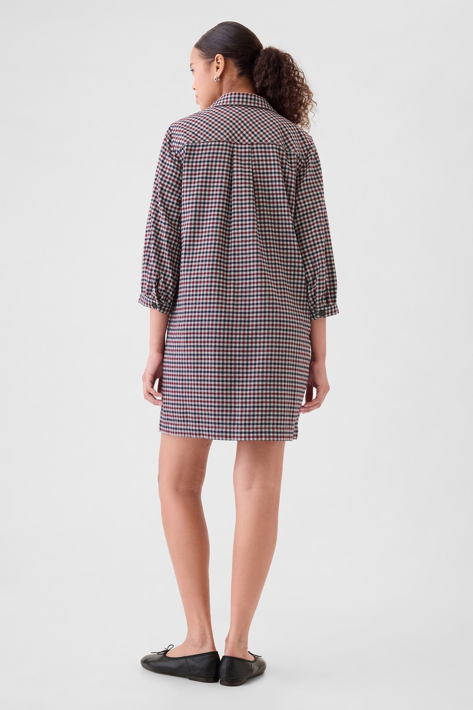 Buy Gap Red Flannel Utility Mini Shirtdress from the Next UK online shop