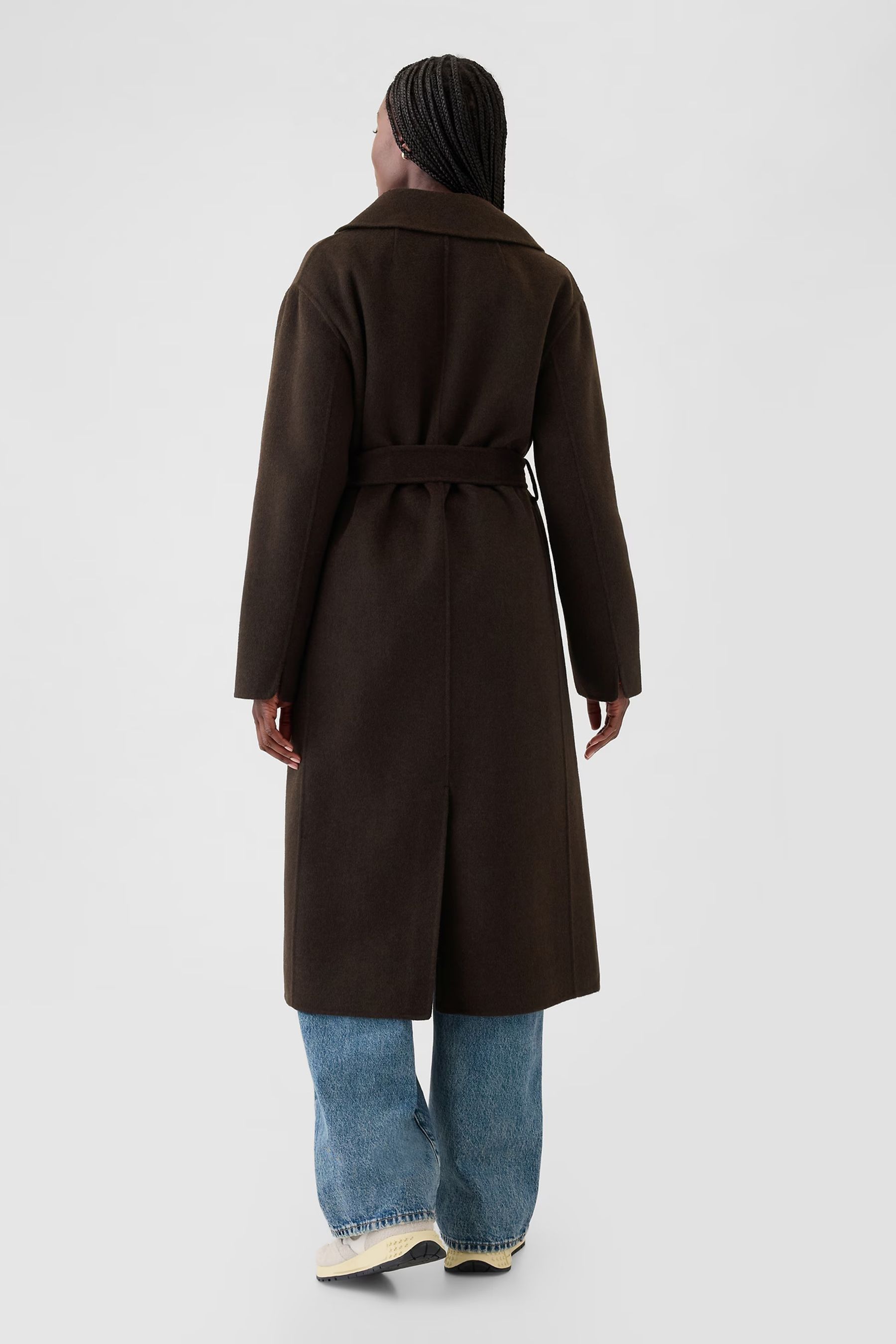 Buy Gap Brown Belted Double Faced Wool Blend Trench Coat from Next Luxembourg