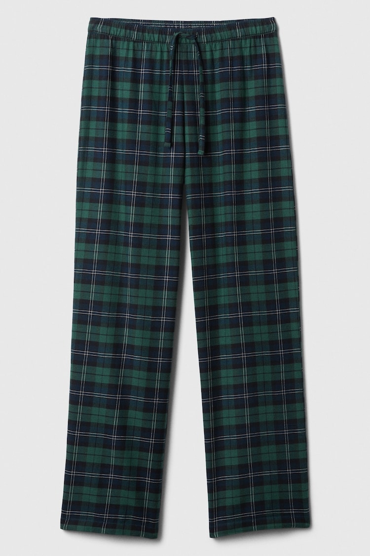 Gap Green Relaxed Flannel Pyjama Trousers - Image 4 of 4