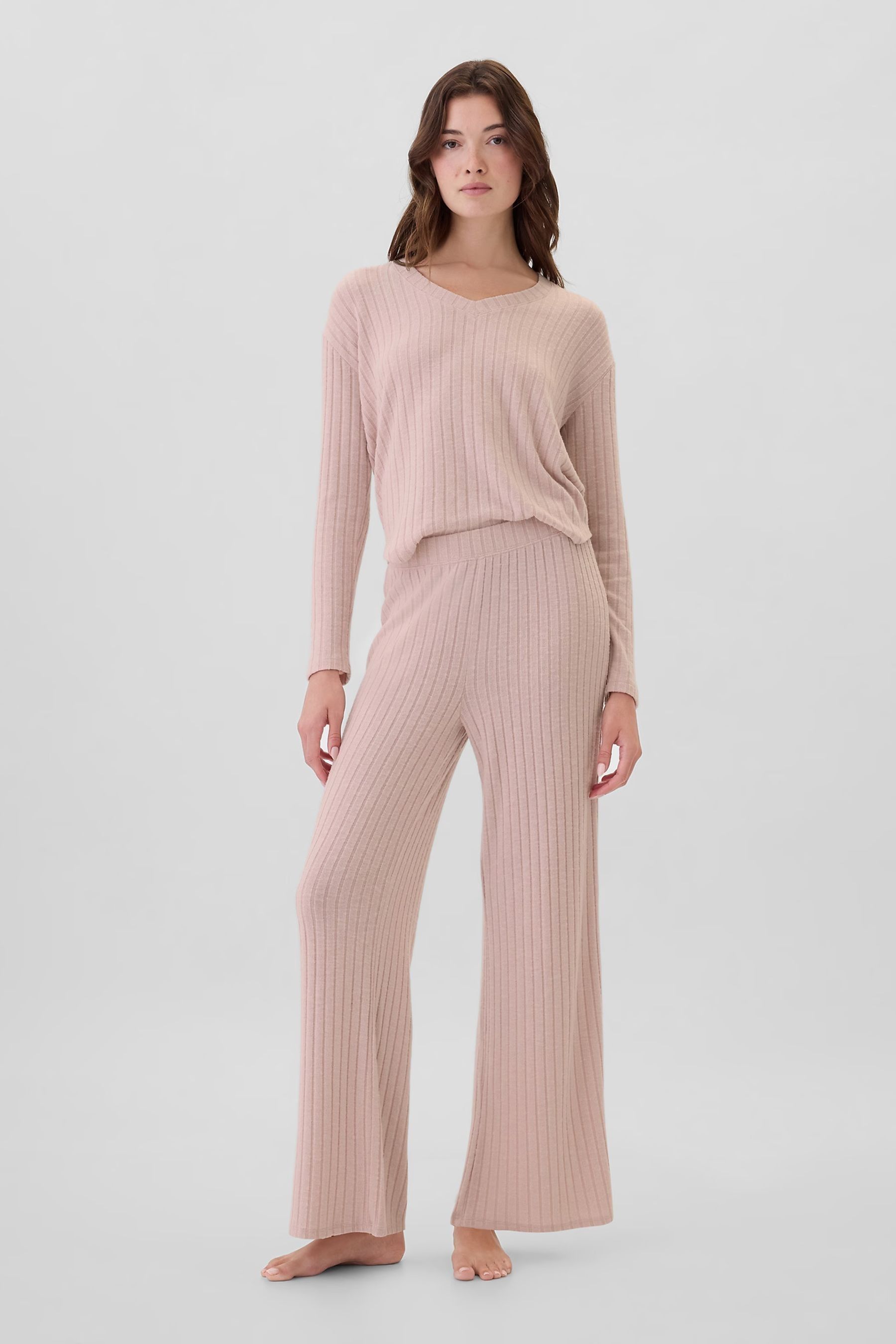 Womens wide leg pyjama bottoms top