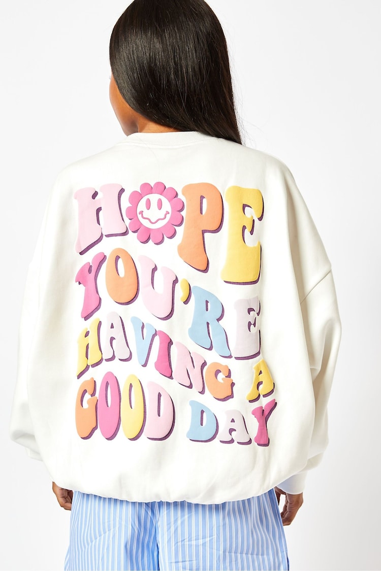 Skinnydip Hope You're Having A Good Day Oversized Sweatshirt - Image 1 of 4