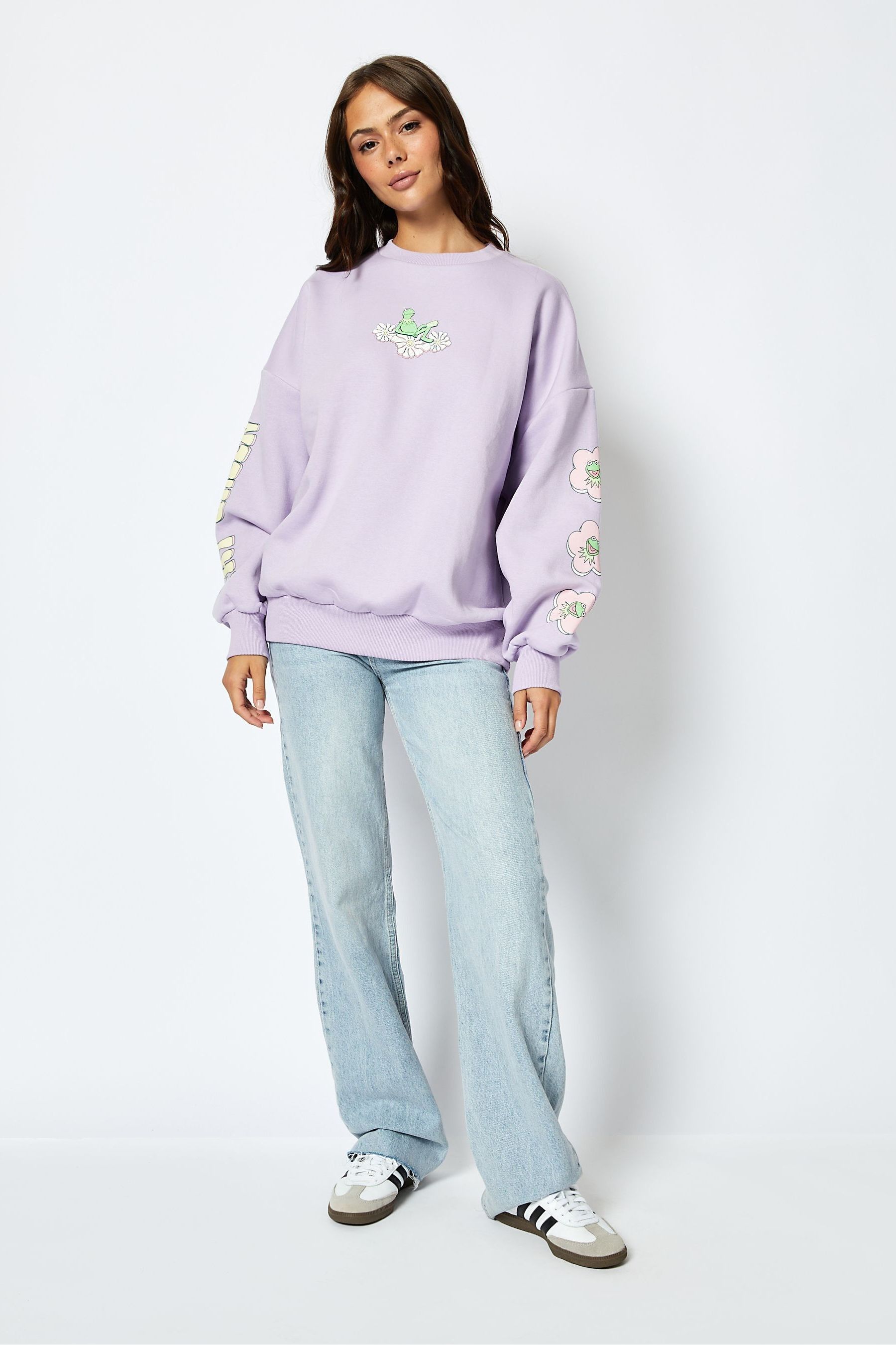 Disney Kermit The Frog Sweatshirt in Lilac