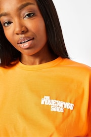 Skinnydip Girls in Orange Powerpuff 100% Cotton T-Shirt - Image 4 of 4