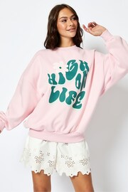 High On Life Sweatshirt in Pink - Image 3 of 4