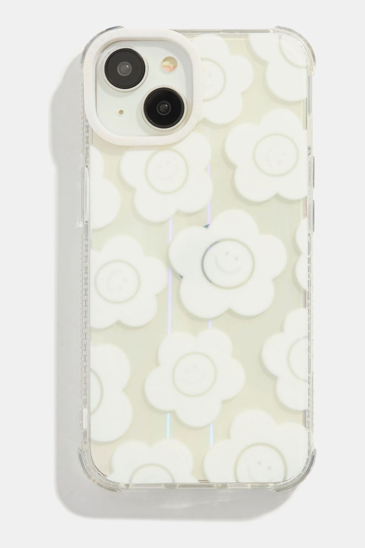 Skinnydip White Happy Flower Shock Wildflower Thistle Shock iPhone CaseiPhone 14 Pro Case - Image 1 of 4