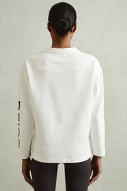 Reiss White May Cotton Blend Logo Top - Image 5 of 6