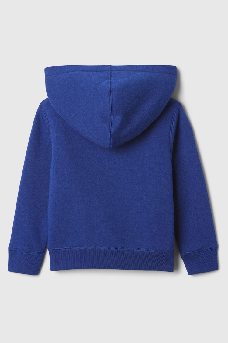 Gap Blue Logo Sherpa-Lined Zip Hoodie (6mths-5yrs) - Image 2 of 3