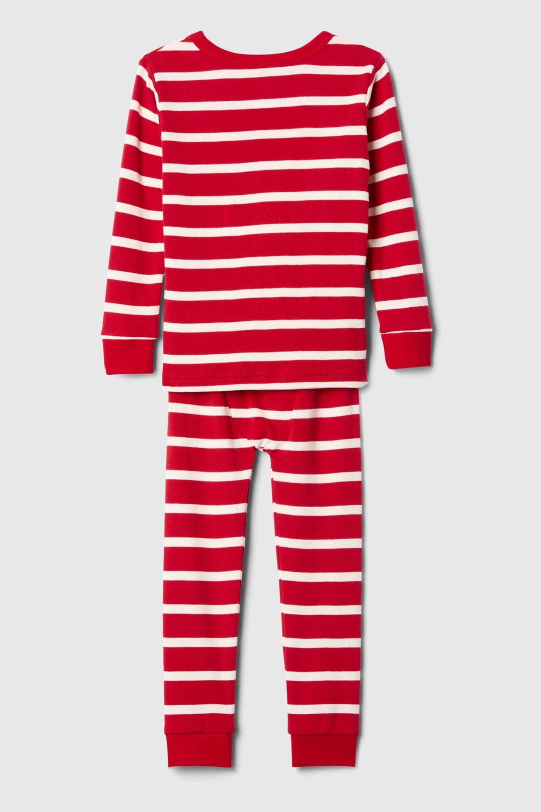 Buy Gap Red Stripe Organic Brushed Cotton Christmas Pyjama Set 12mths 5yrs from the Next UK online shop