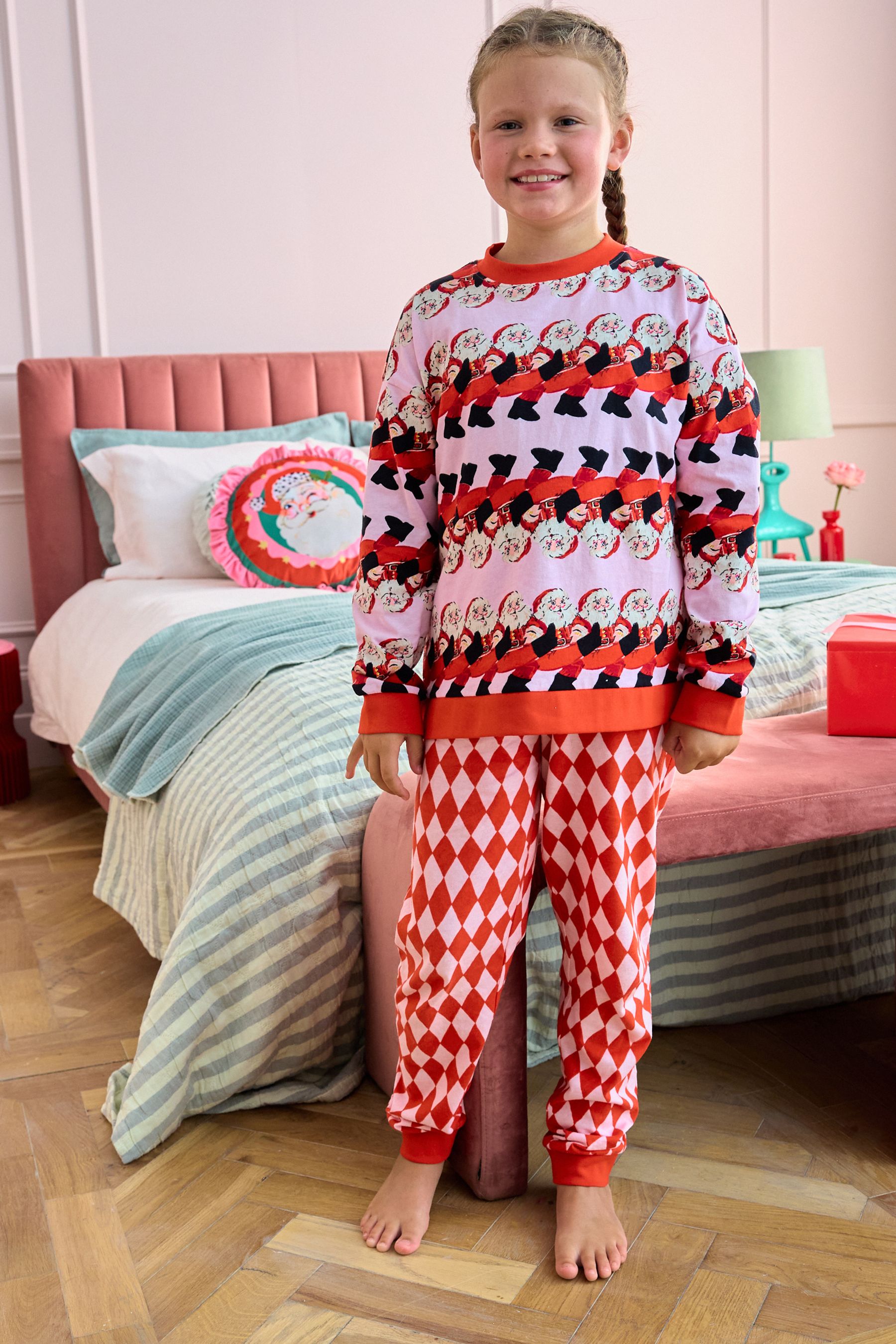 Eleanor Bowmer Red Christmas Santa Family Matching Pyjamas