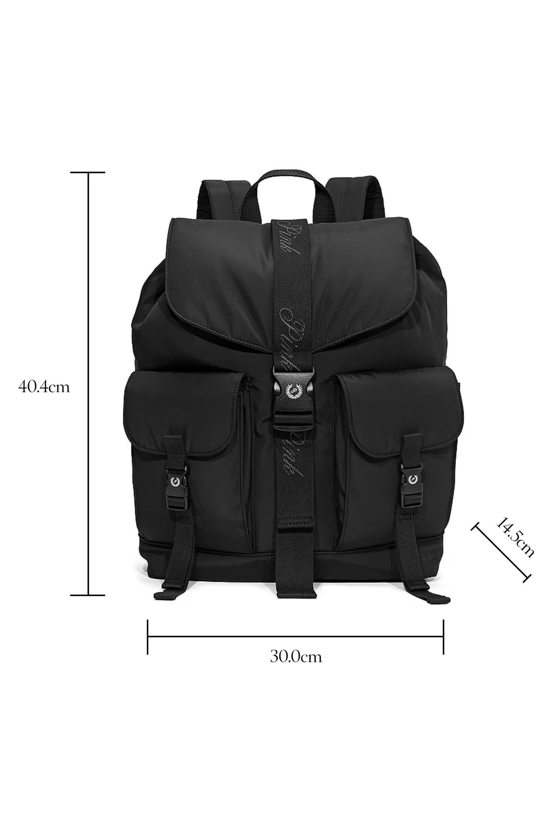 Pink nation black backpack discount