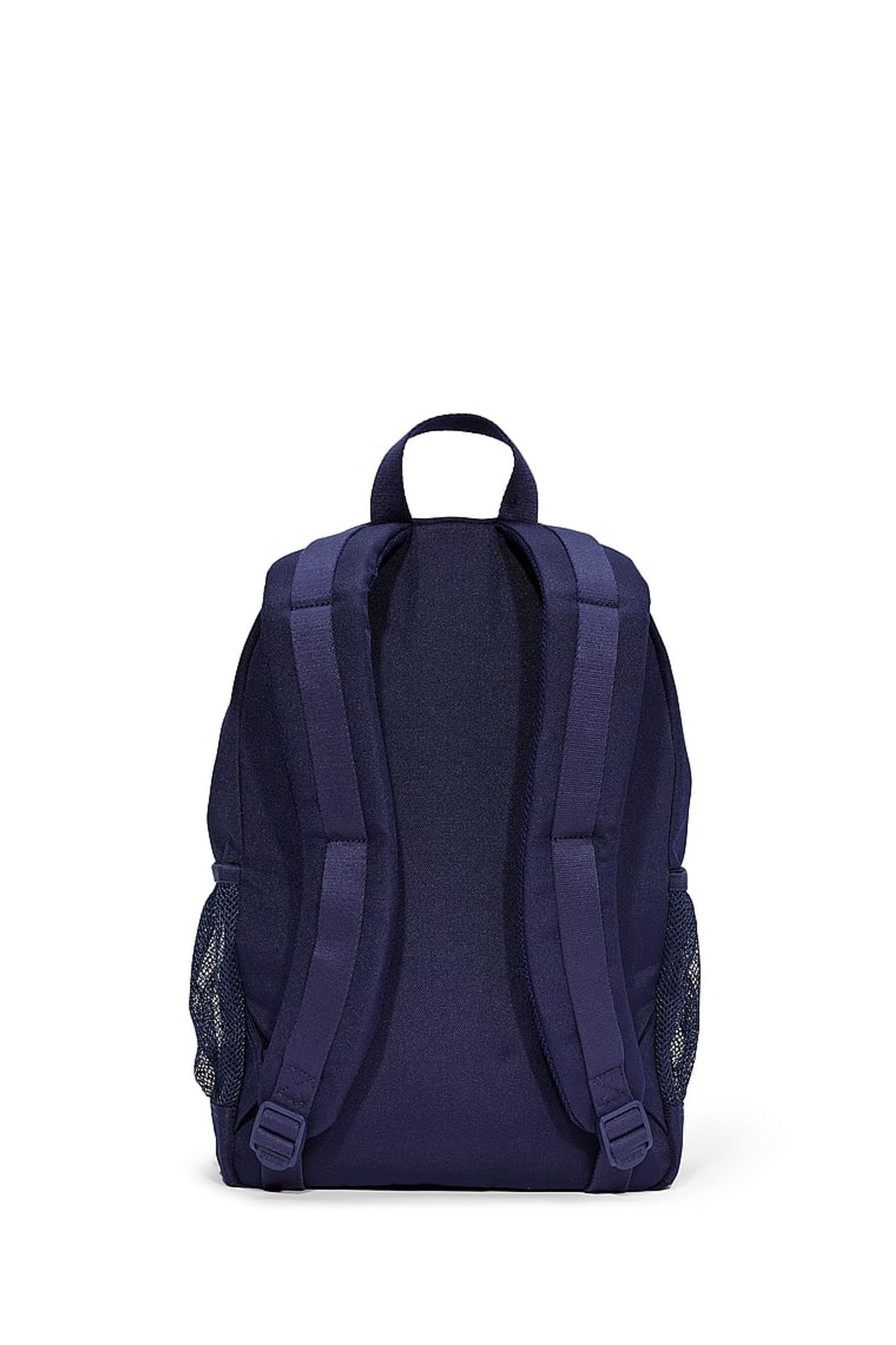 Pink navy blue backpack sales