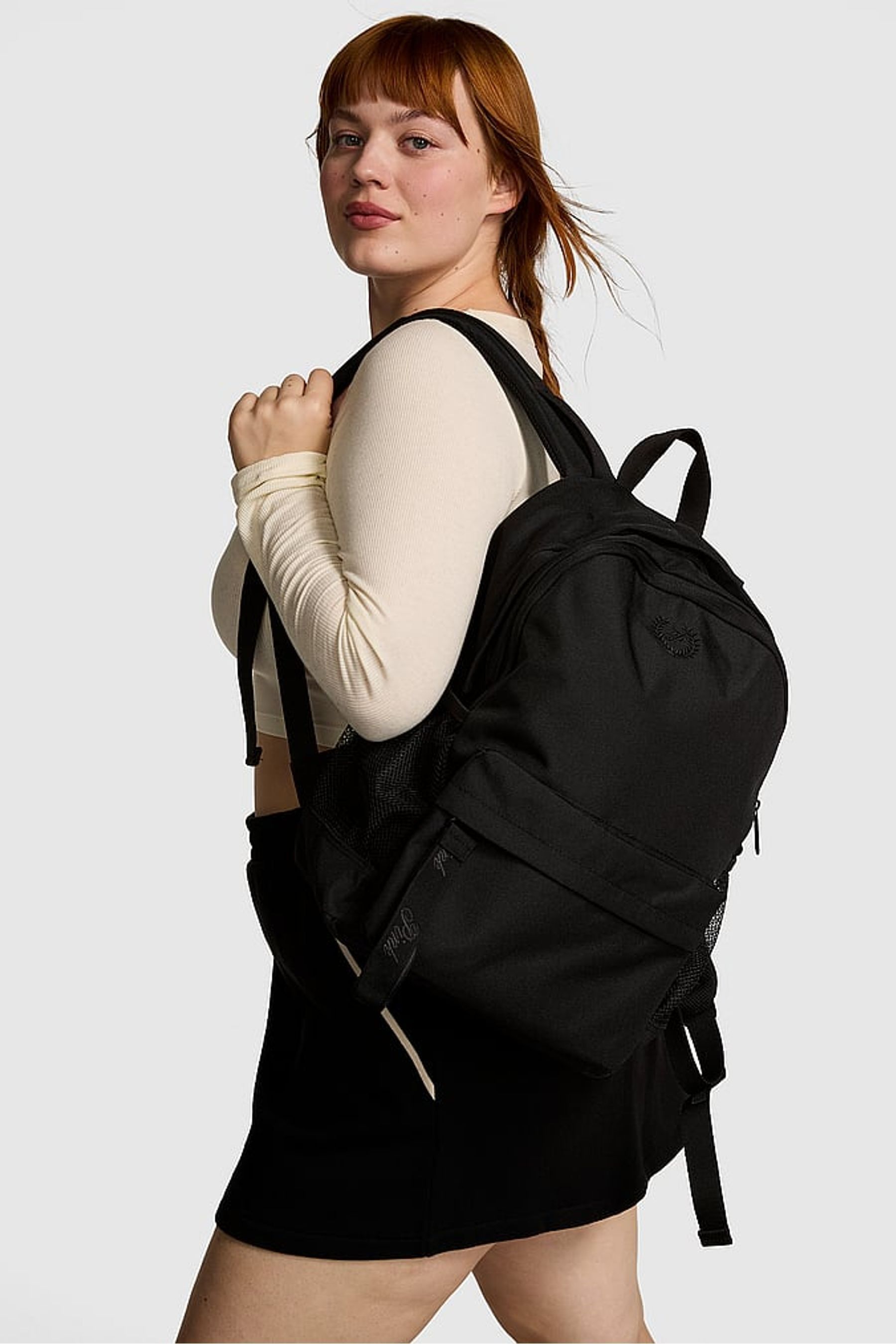 Buy Victoria s Secret PINK Black Canvas Backpack from Next Gibraltar