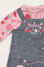 Brand Threads Pink Girls Peppa Pig Pinafore Dress Set - Image 3 of 3