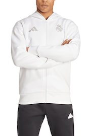 adidas White Real Madrid Anthem Jacket - Image 1 of 2