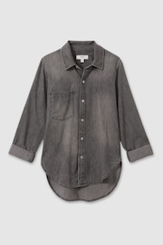 Reiss Grey Poppie Relaxed Denim Shirt - Image 2 of 6