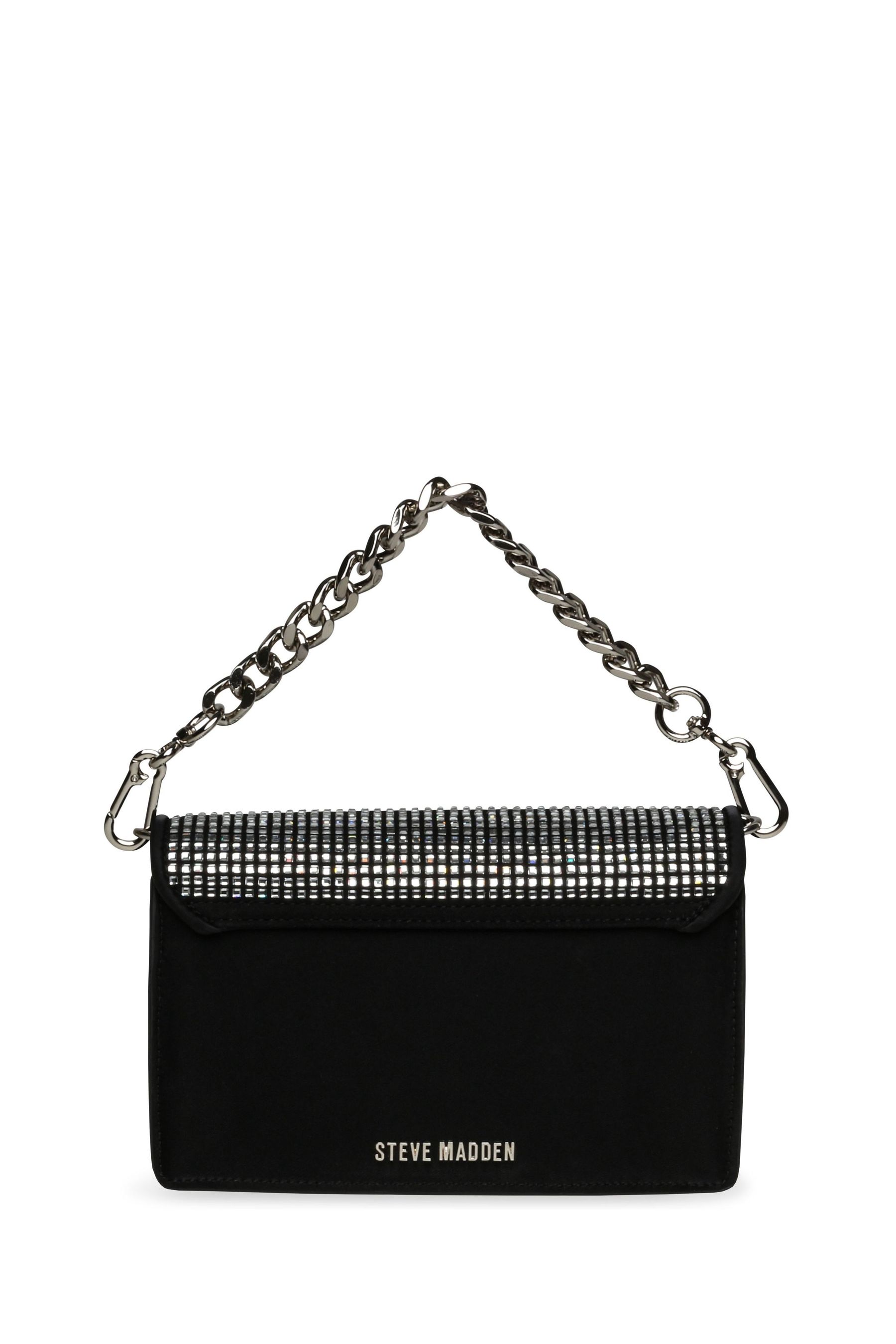 Steve Madden Baliza Rhinestone Cross Body Black Bag