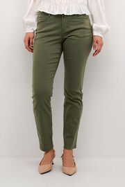 Cream Slim Fit Green Ann Full Length Twill Jeans - Image 1 of 6