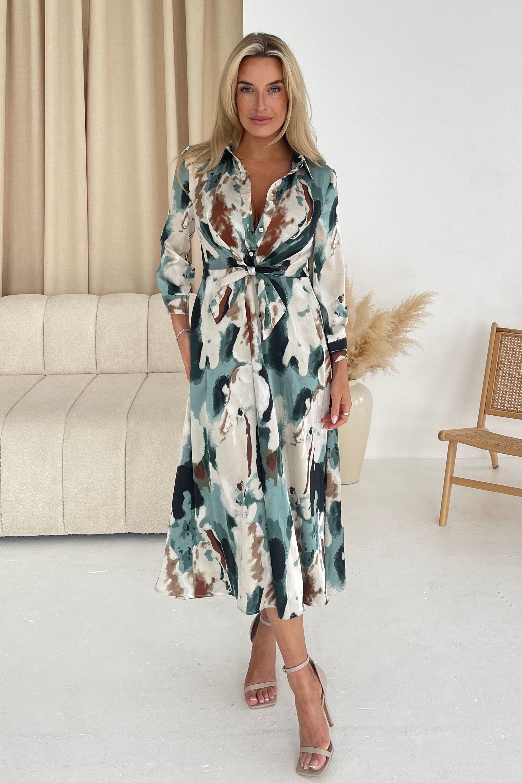 Tie front tee dress 2025