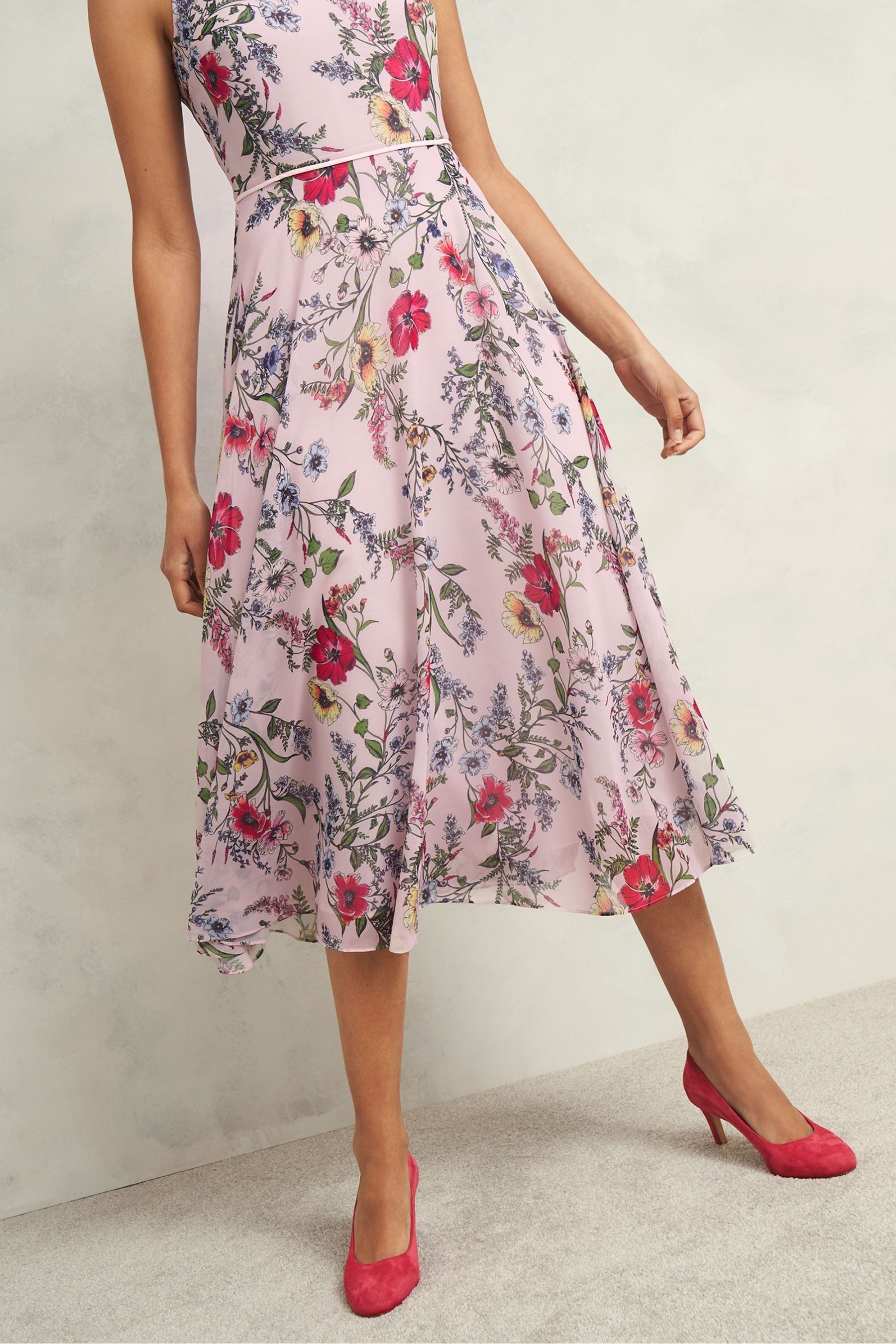 Buy Hobbs Pink Petite Petite Carly Dress from the Next UK online shop