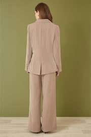 Yumi Brown Pinstripe Blazer - Image 2 of 3