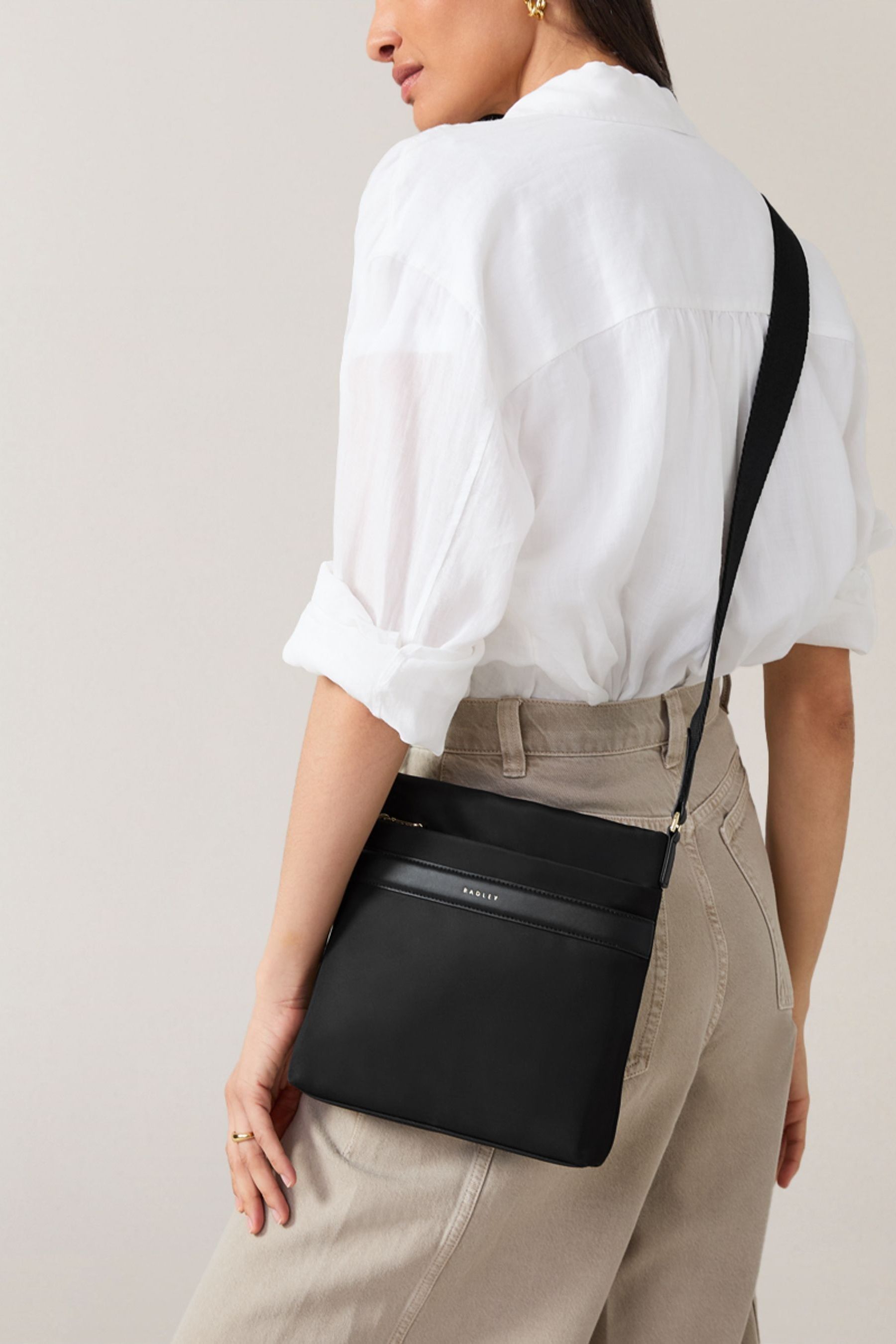 Buy Radley London Small Holland Park Zip Top Black Cross Body Bag from Next Ireland