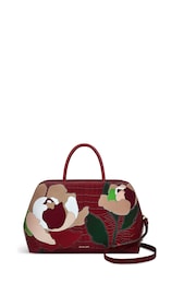 Radley London Medium Red Liverpool Street Icon Abstract Floral Zip Top Grab Bag - Image 1 of 5