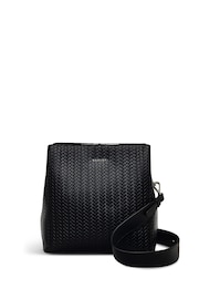 Radley London Medium Dukes Place Icon Weave Emboss Compartment Black Cross-Body Bag - Image 1 of 4