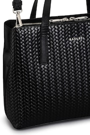 Radley London Medium Dukes Place Icon Weave Emboss Zip-Top Grab Black Bag - Image 4 of 5