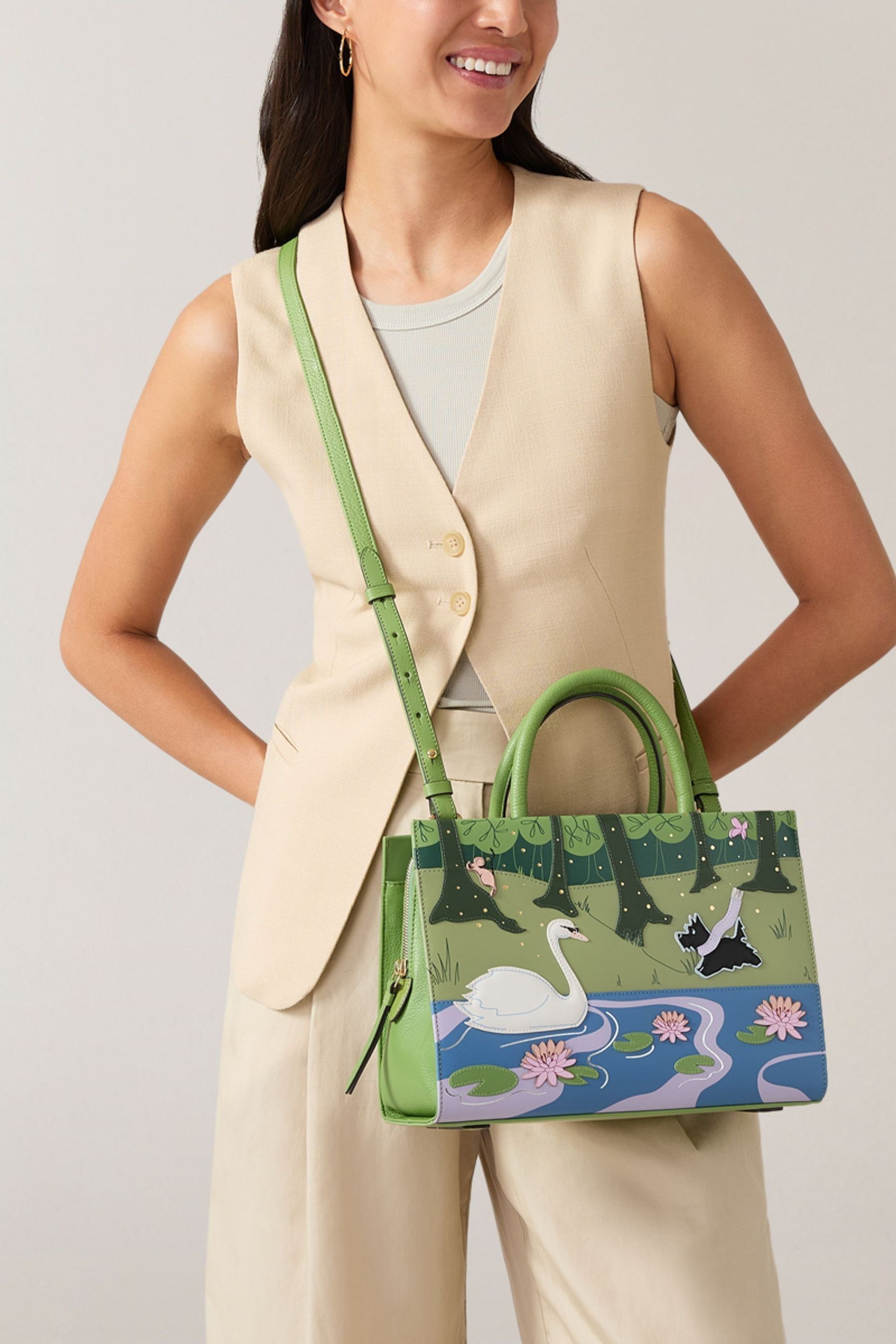 Buy Radley London Medium Green Into The Woods Ziptop Multiway Bag from the Next UK online shop