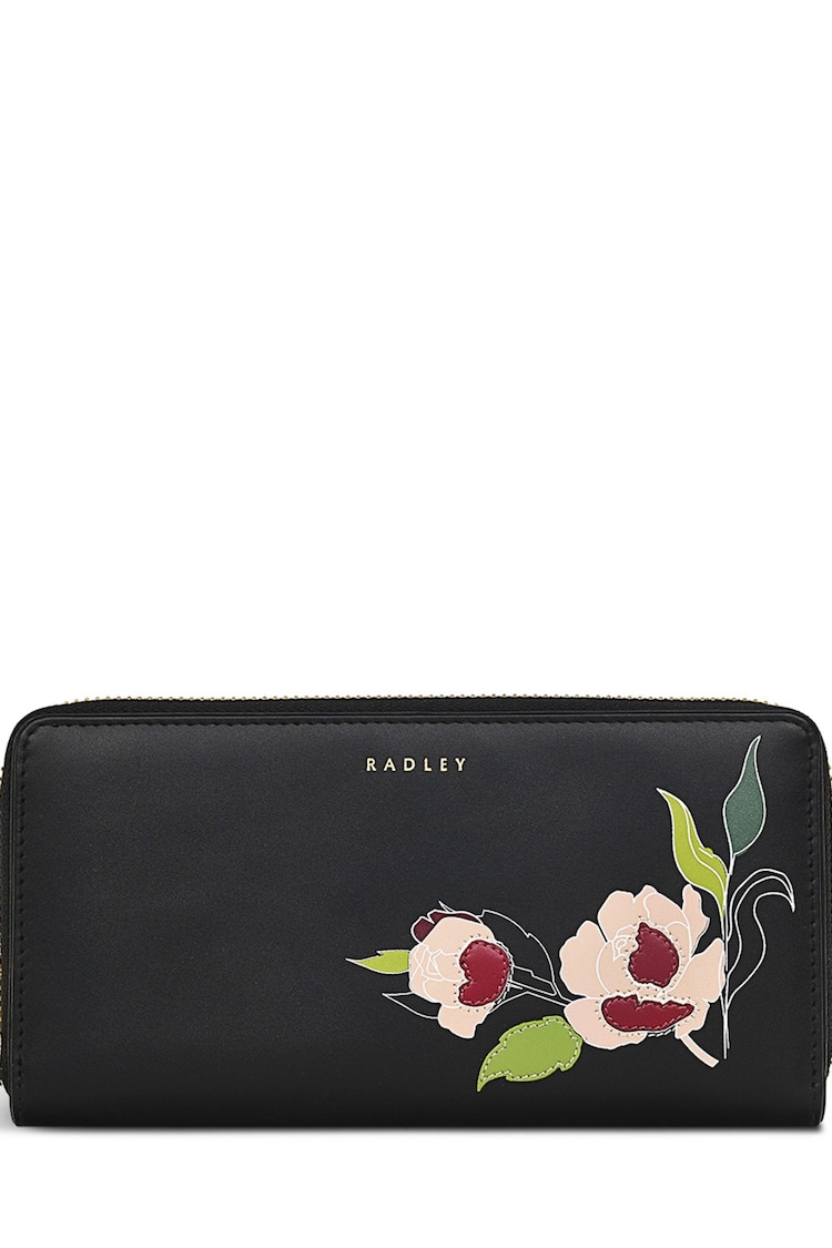 Radley London Large Pink Wild Roses Zip Around Matinee Purse - Image 1 of 4