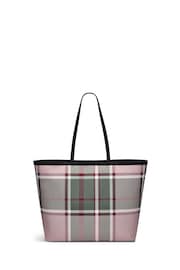 Radley London Large Green Manor Gardens Check Open Top Tote Bag - Image 2 of 5