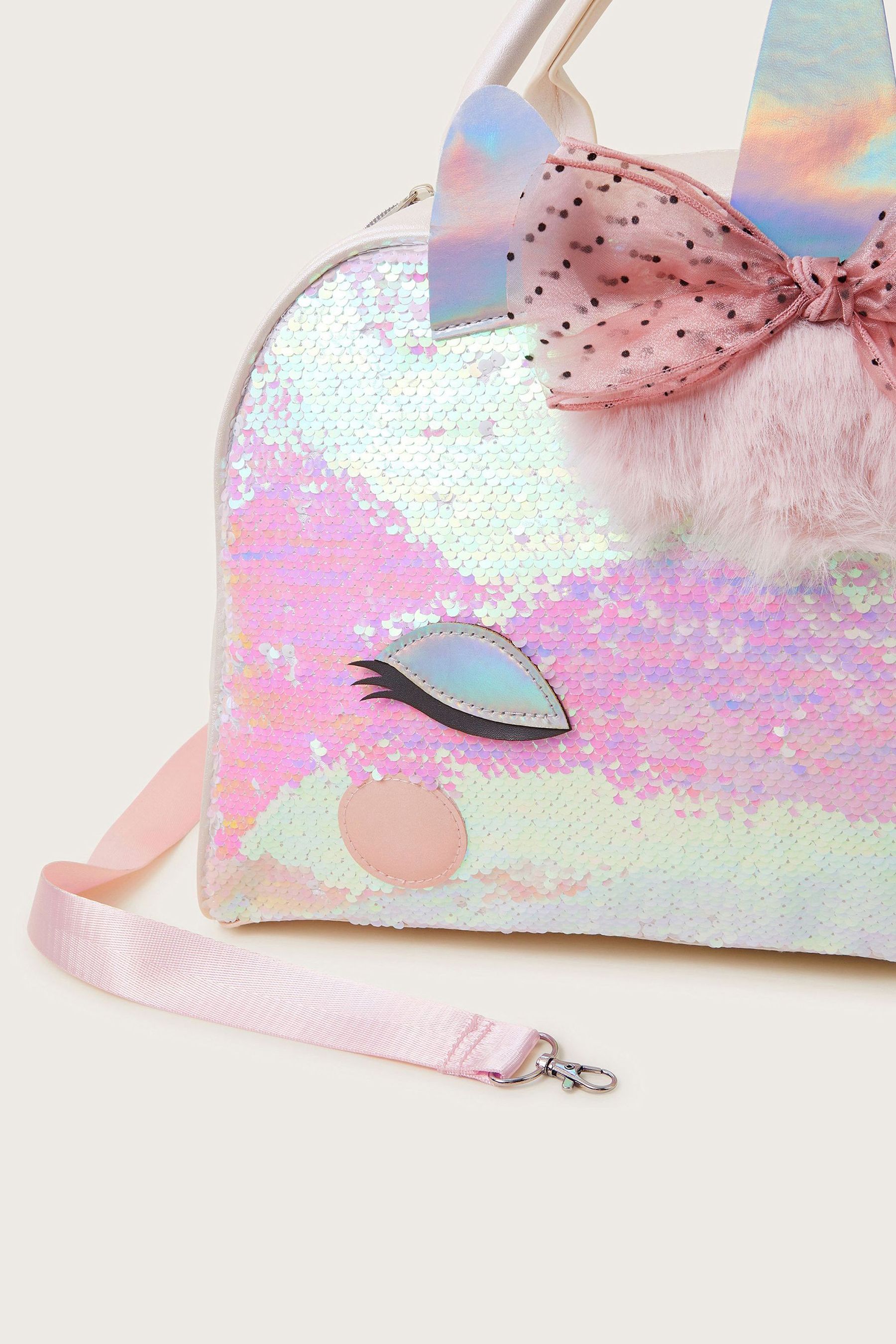 Buy Monsoon White Sequin Unicorn Weekender Bag from the Next UK online shop