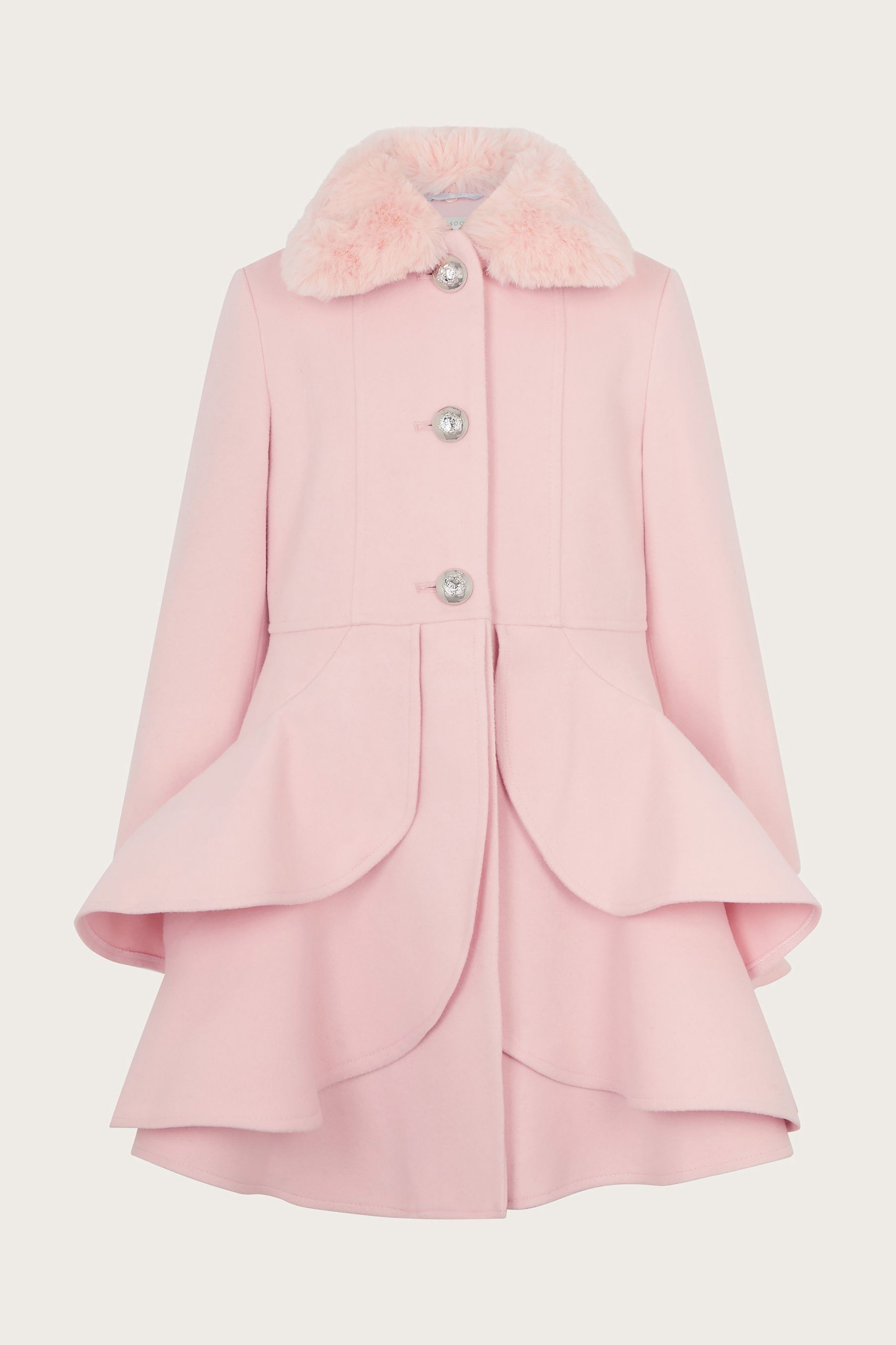 Monsoon pink coat deals