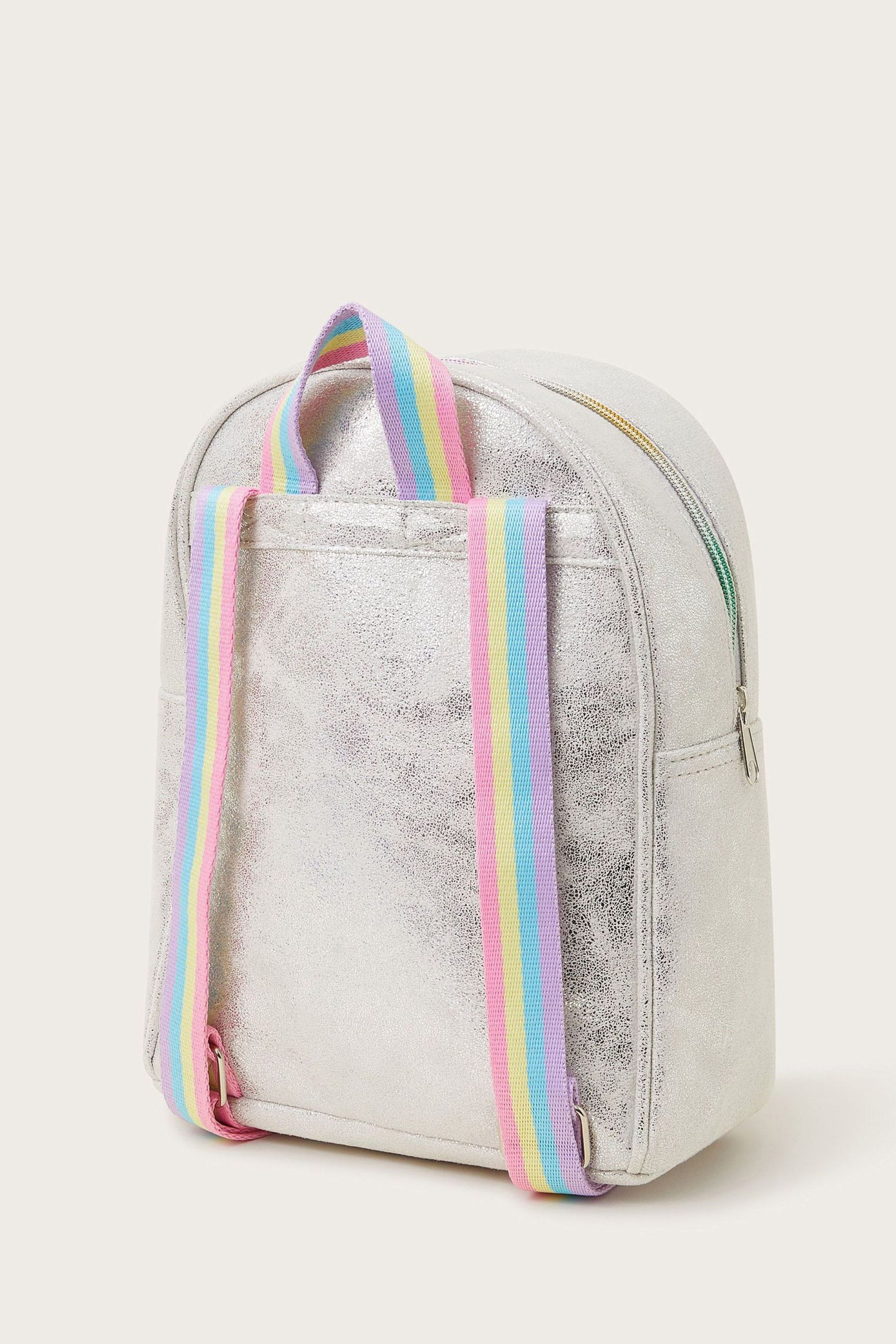 Buy Monsoon Silver Glitter Rainbow Unicorn Backpack from the Next UK online shop