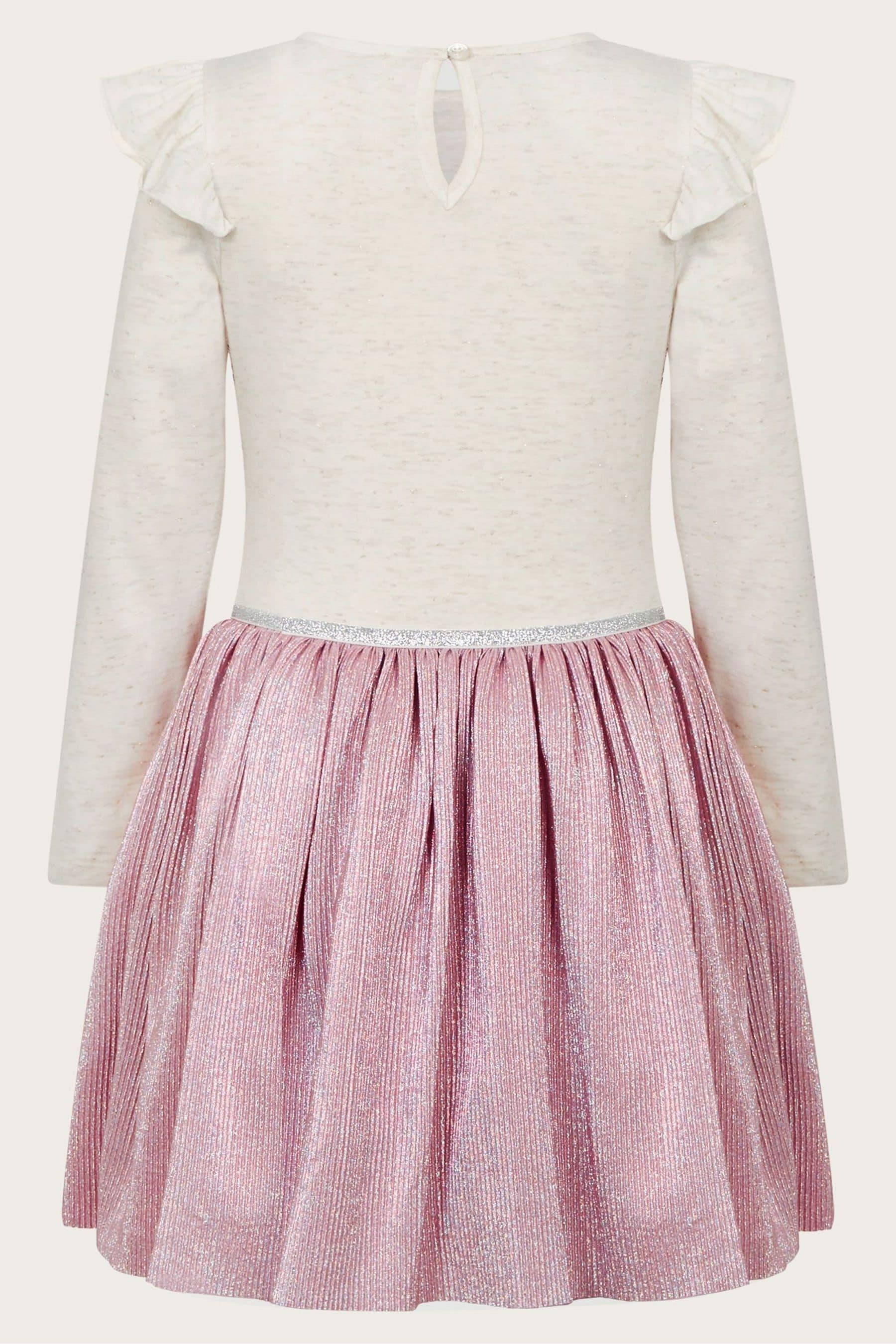 Buy Monsoon Pink Unicorn Metallic Long Sleeve Disco Dress from Next United Arab Emirates
