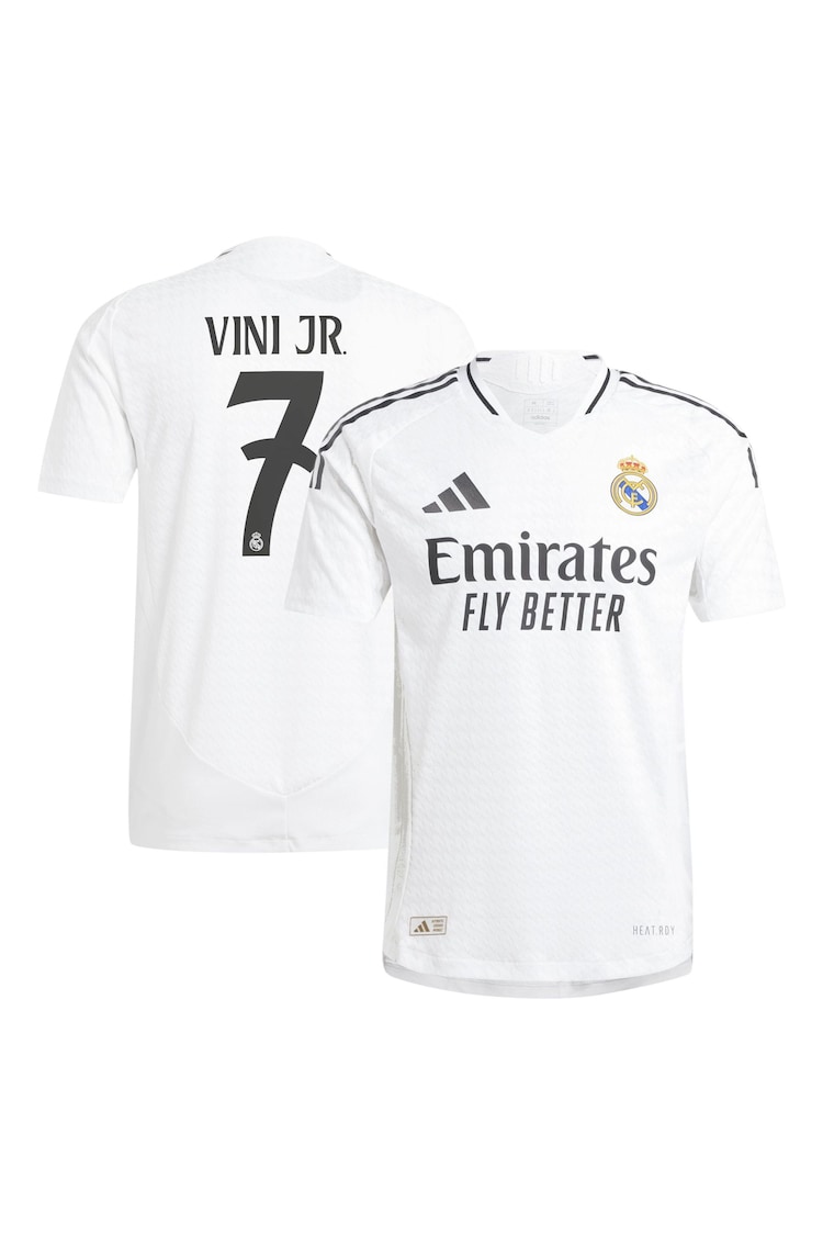 adidas White Real Madrid Home Authentic Shirt 2024-25 - Image 1 of 3