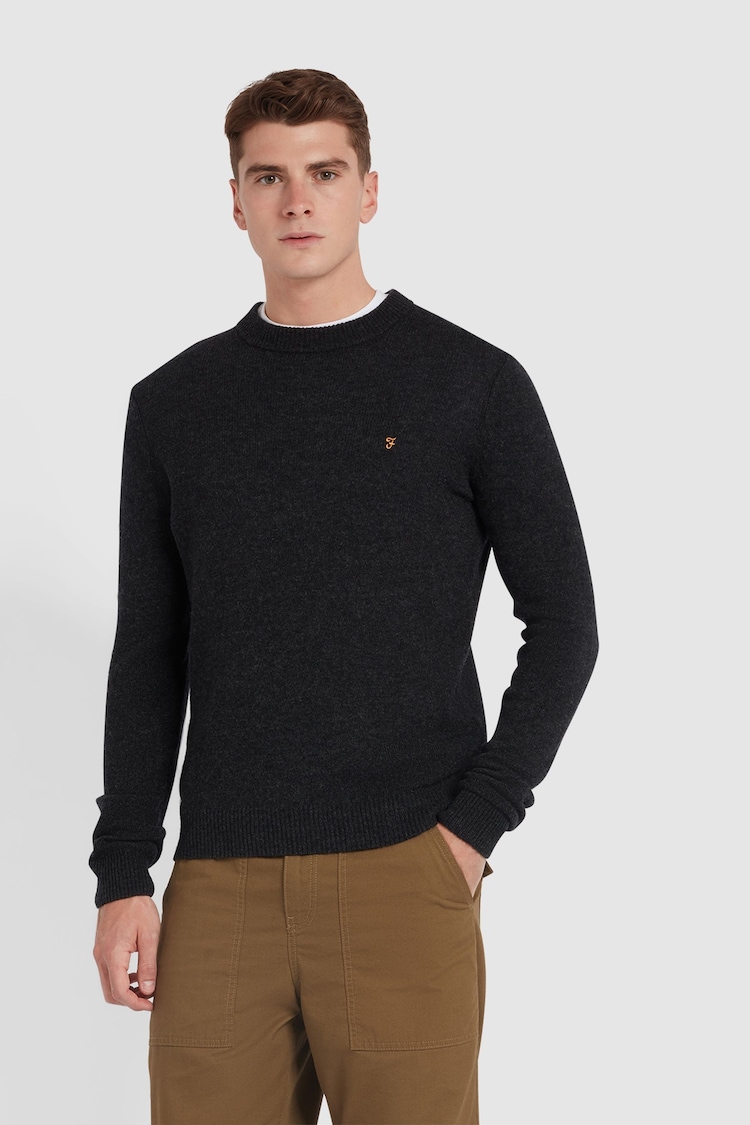 Farah Birchall Crew Neck Black Toni Sweater - Image 1 of 5