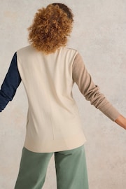 White Stuff Natural Maggie V-Neck Jumper - Image 3 of 6