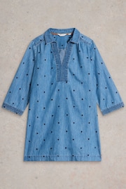 White Stuff Blue Blaire Denim Embroidered Tunic - Image 5 of 6