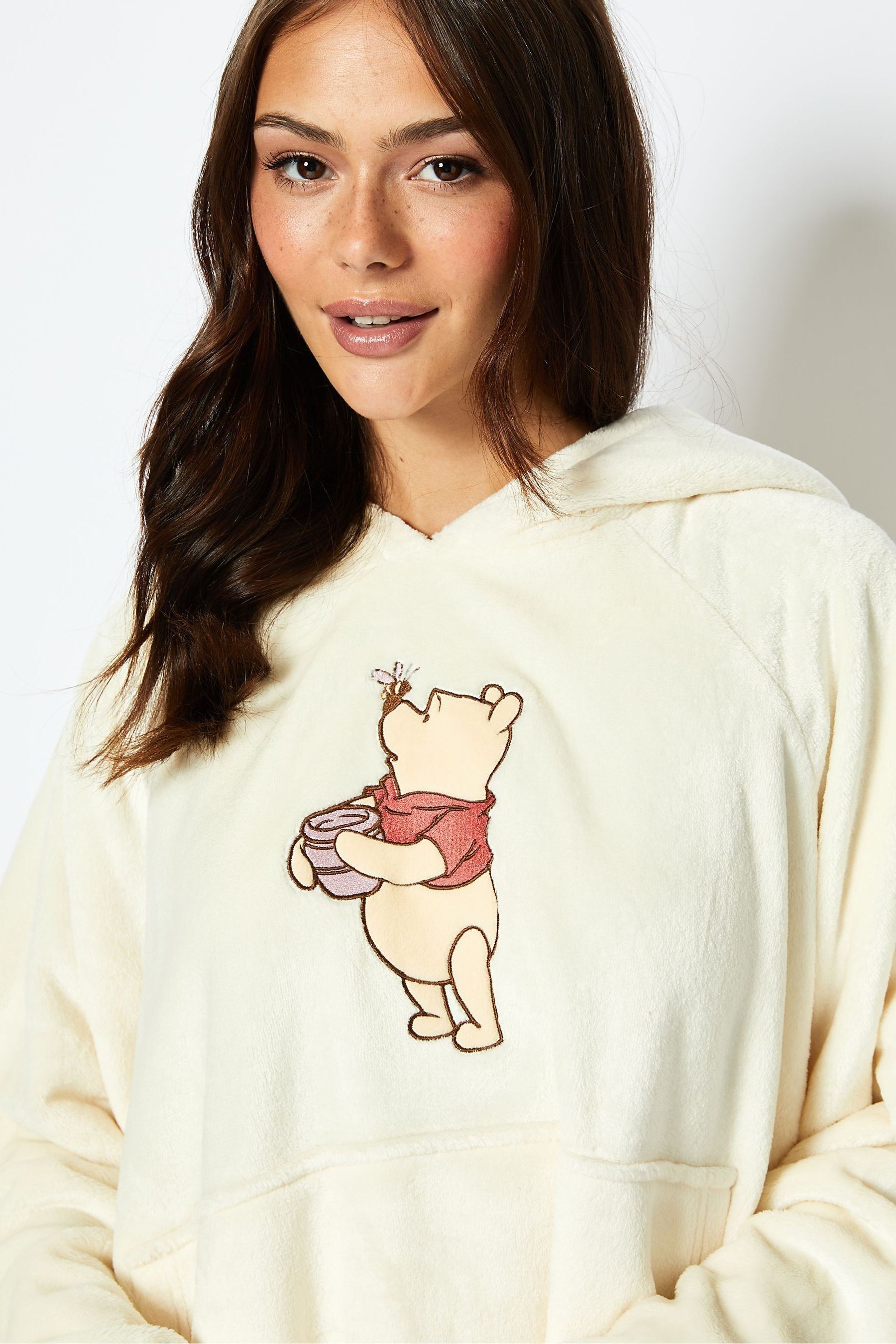 Buy Skinnydip Cream Disney Winnie The Pooh Blanket Hoodie from Next Saudi Arabia