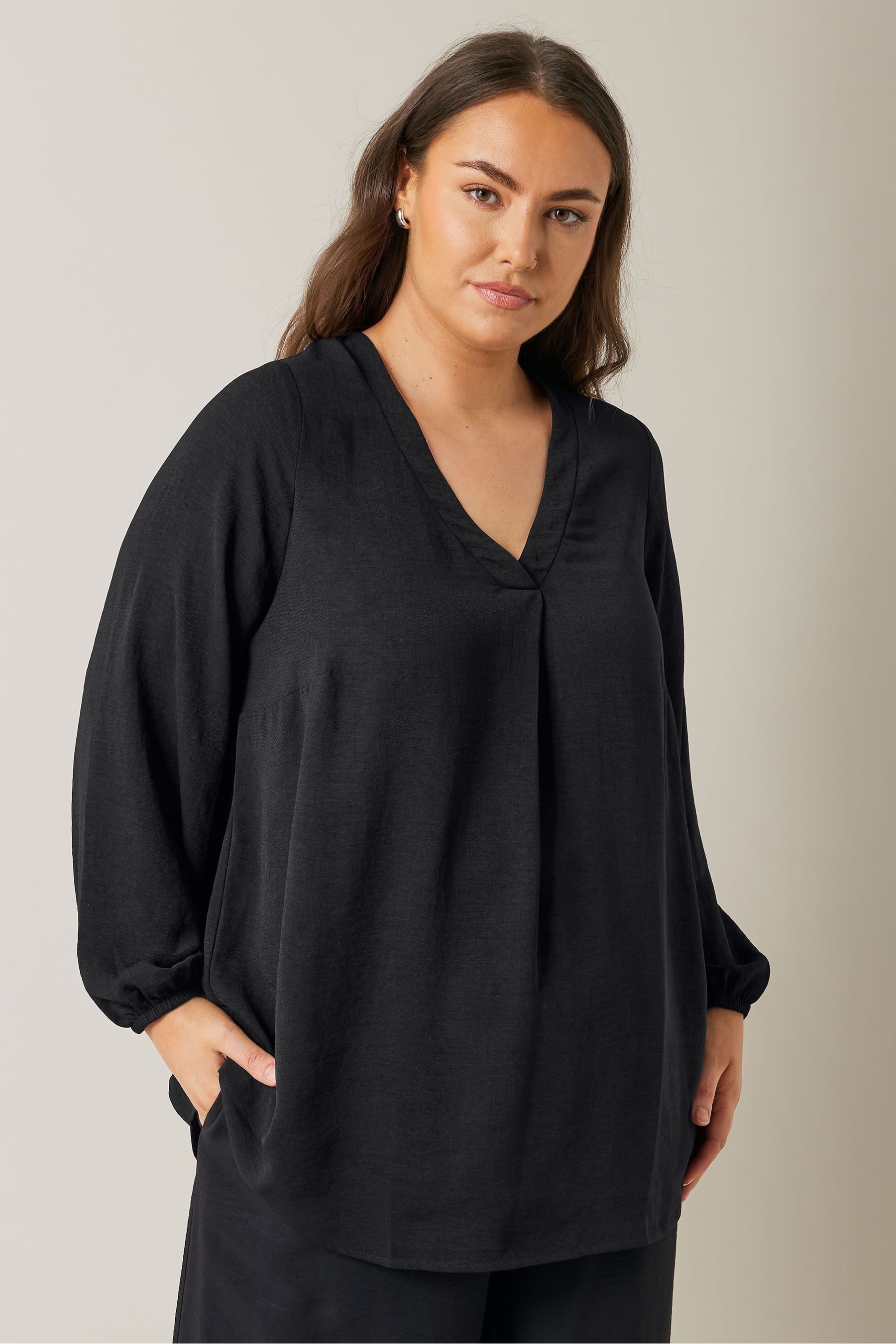 Evans Pleated Front Top
