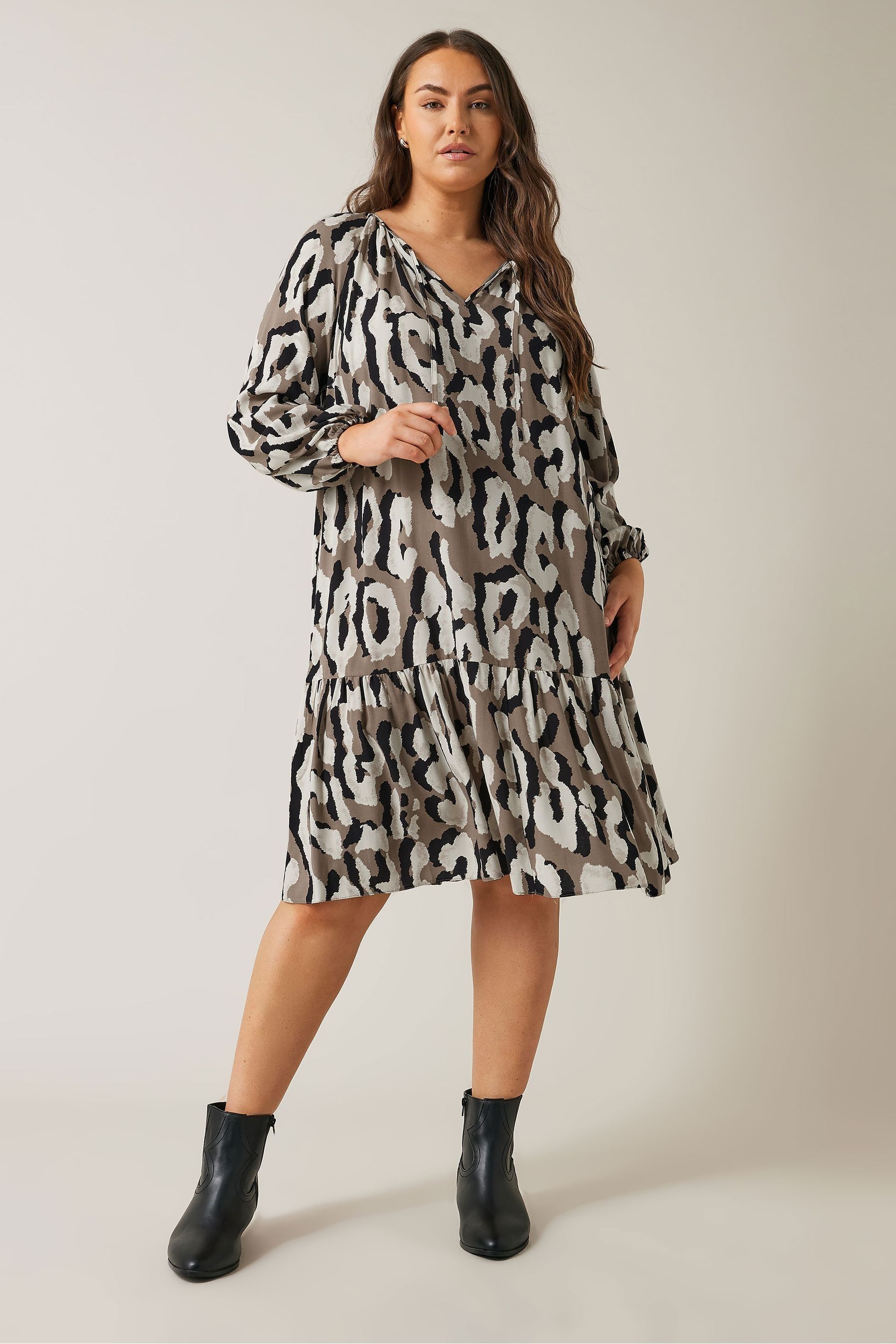 Evans Abstract Animal Print Mini Dress